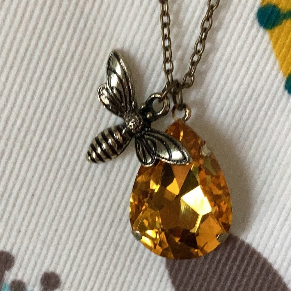 Amber Bee Necklace
